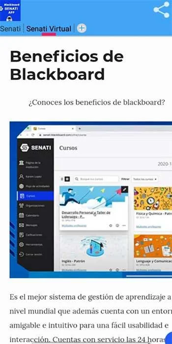 Senati Blackboard Capture d'écran 1