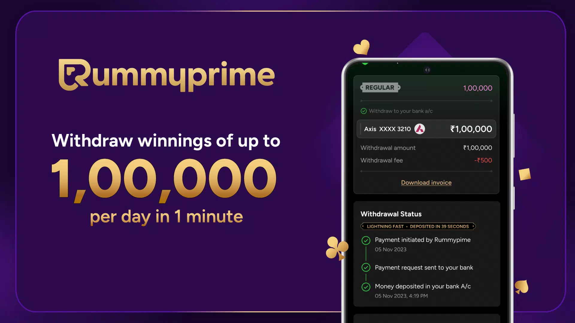 RummyPrime - Rummy Cash Game Tangkapan skrin 1