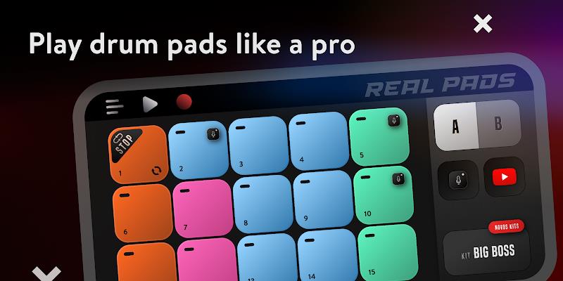 Schermata Drum Pads: machine DJ 1
