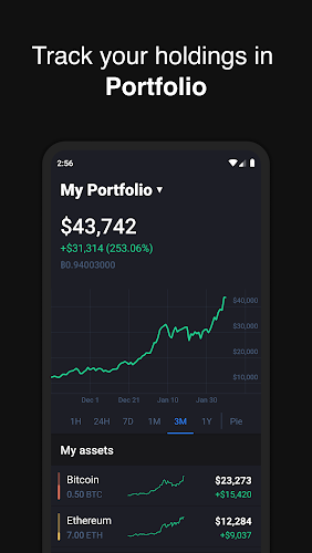Hodler Kryptowährung Portfolio Screenshot 2