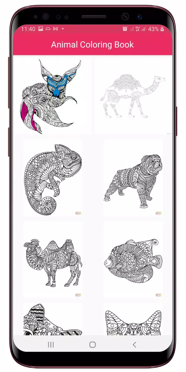 Animal Mandala Coloring Book 스크린샷 2