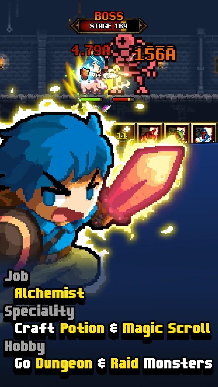 Dungeon & Alchemist Pixel RPG Schermafbeelding 1