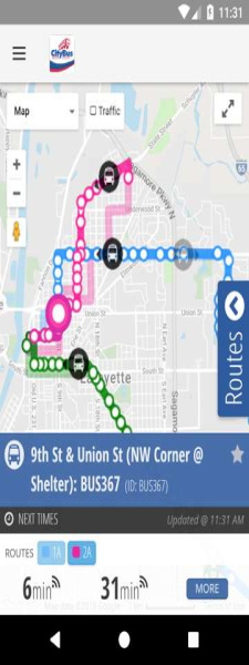 MyCityBus ภาพหน้าจอ 3