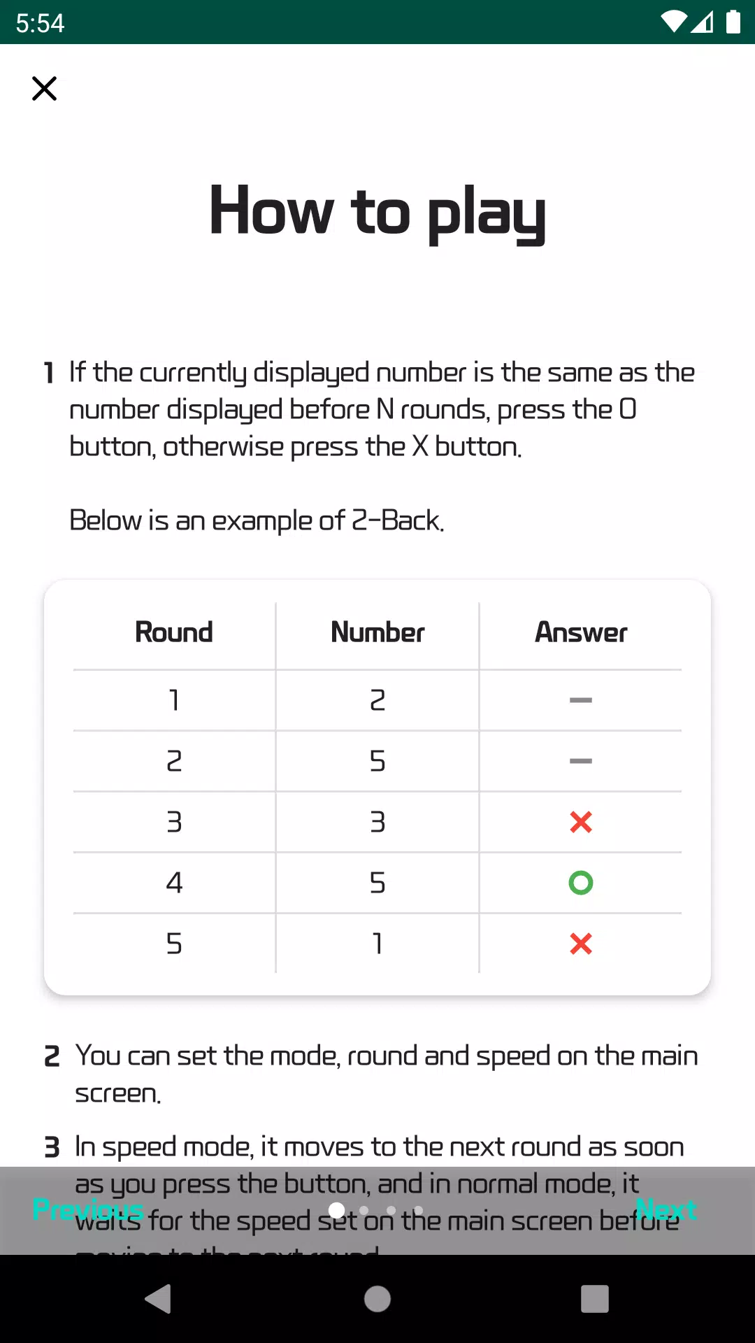 N-Back - Brain Training Ảnh chụp màn hình 1