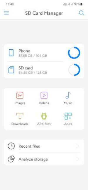 SD Card Manager For Android Ekran Görüntüsü 3