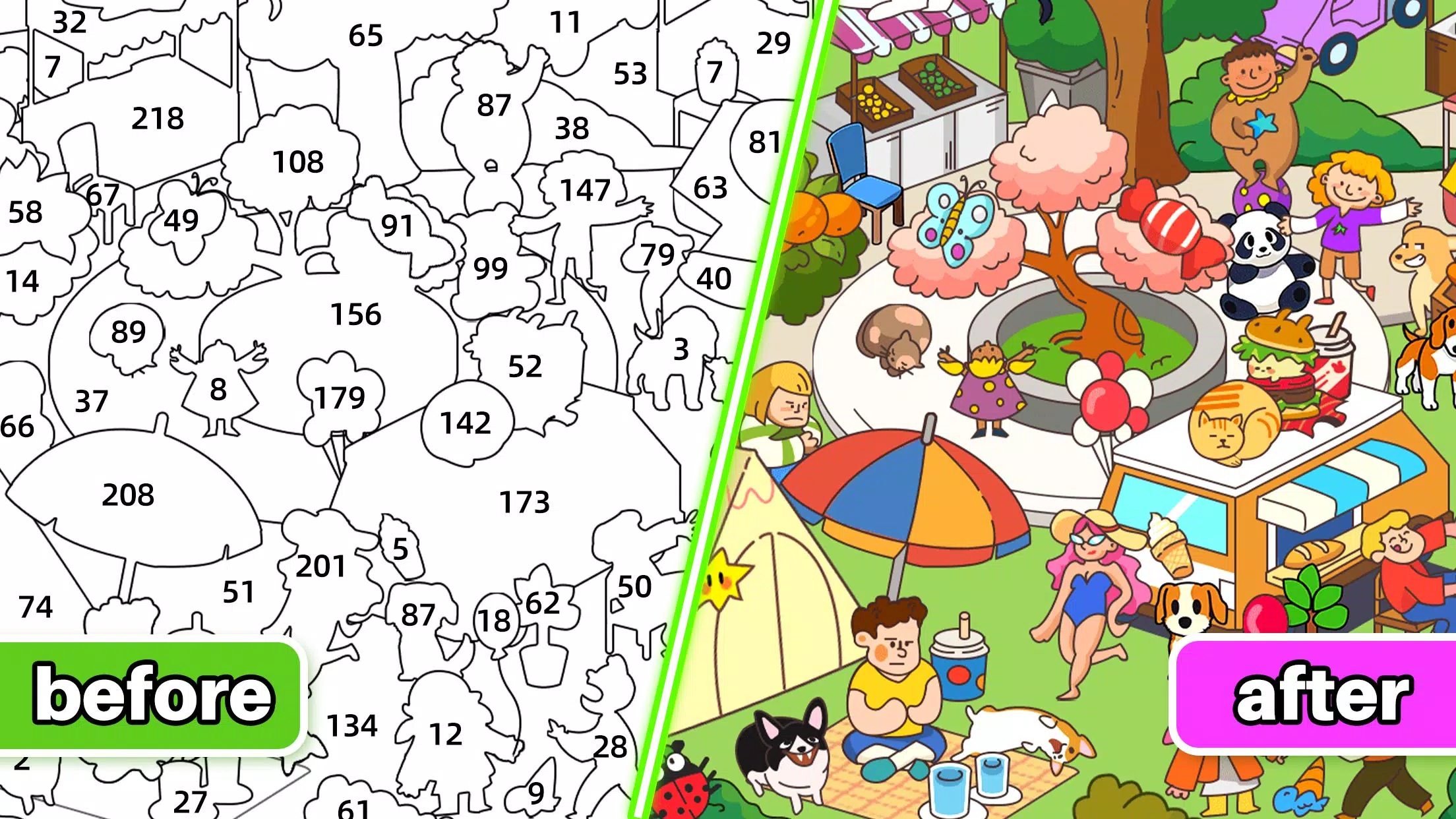 Sticker Book Puzzle: Stickers Schermafbeelding 1