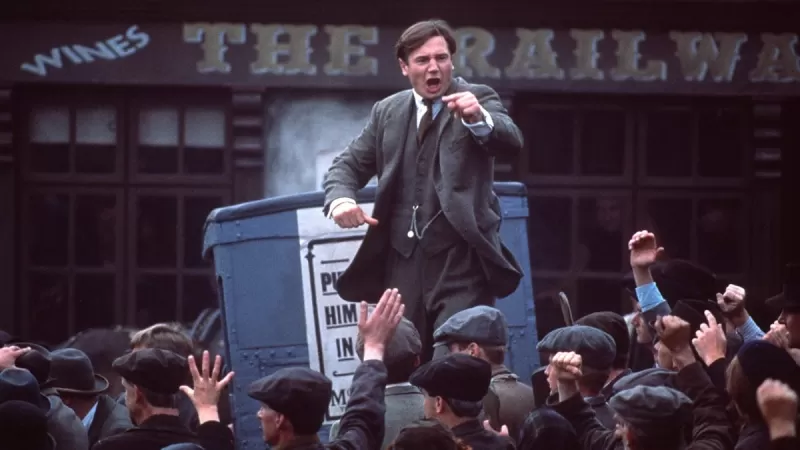 Liam Neeson in character