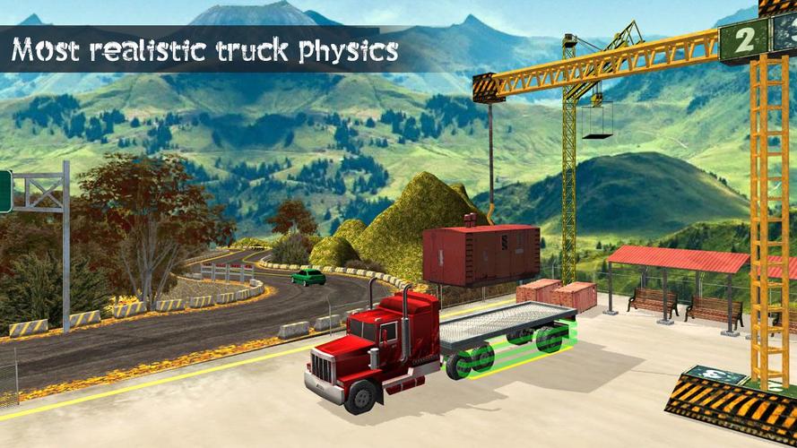 Truck Driving Uphill Simulator Schermafbeelding 1