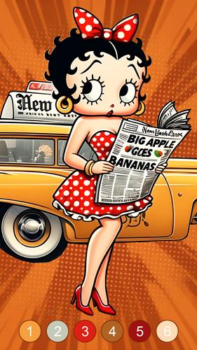 Betty Boop Vintage Coloring ဖန်သားပြင်ဓာတ်ပုံ 3