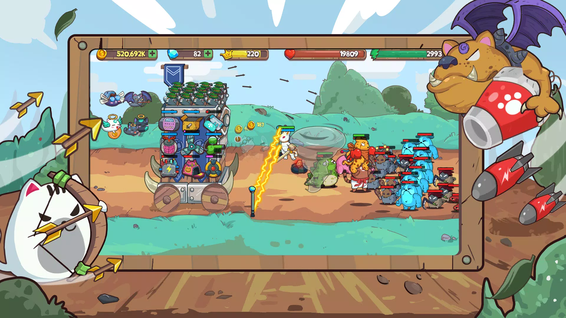 CatnRobot Idle TD: Battle Cat 스크린샷 1