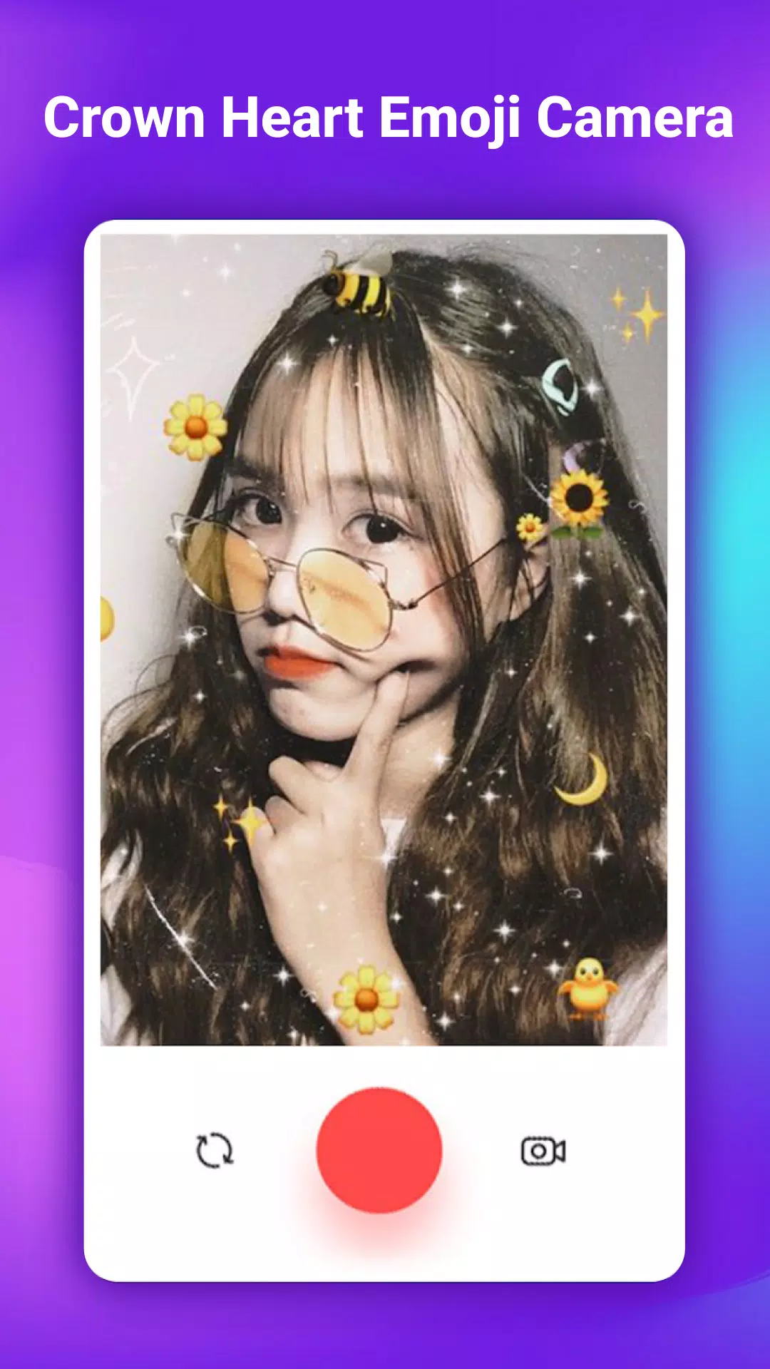 Crown Heart Emoji Camera Schermafbeelding 3