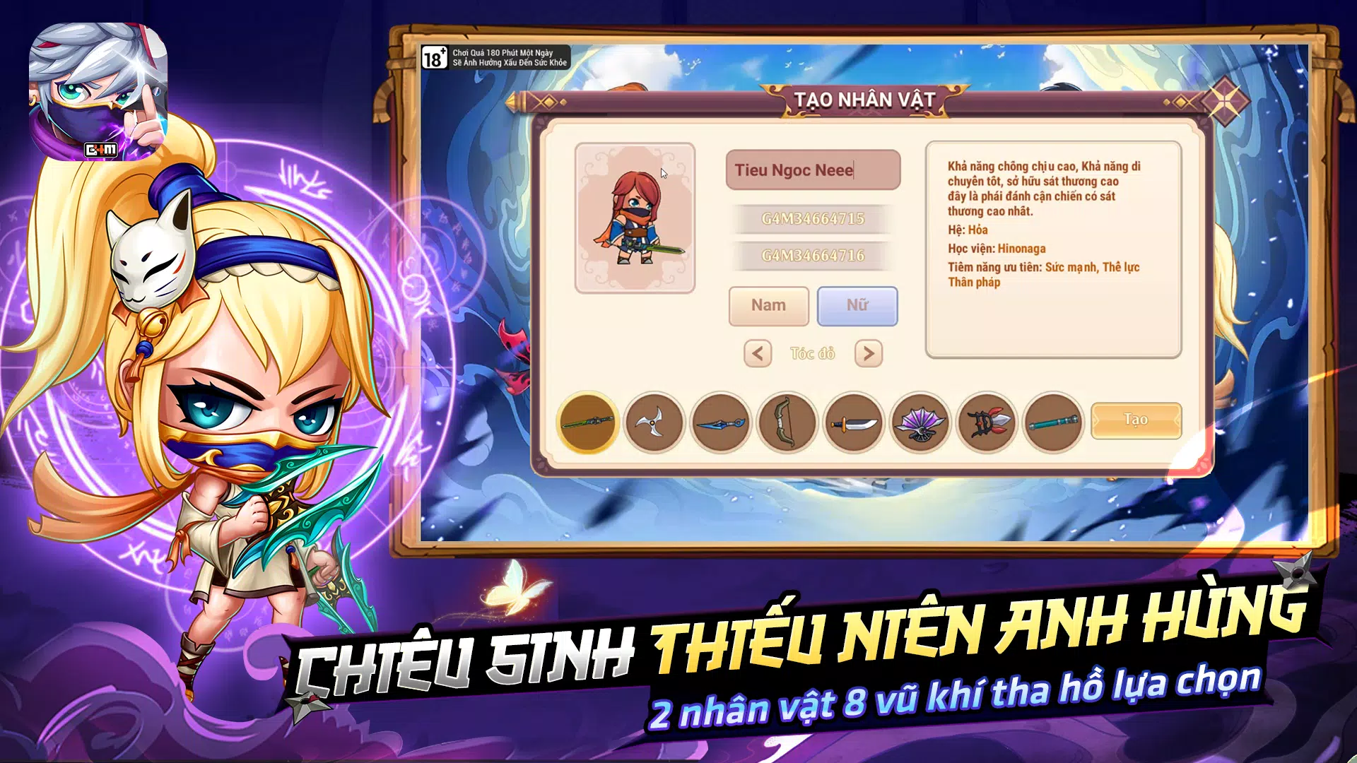 Học Viện Ninja G4M Captura de tela 1