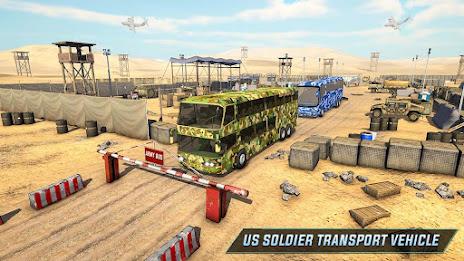 Army Bus Transporter Sim Games Captura de tela 1