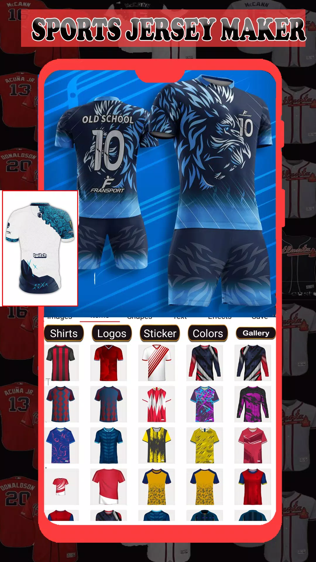 Sports Jersey Maker Captura de pantalla 3