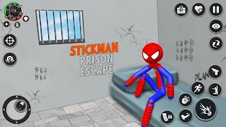 Spider Stick Hero Prison Break Tangkapan skrin 3