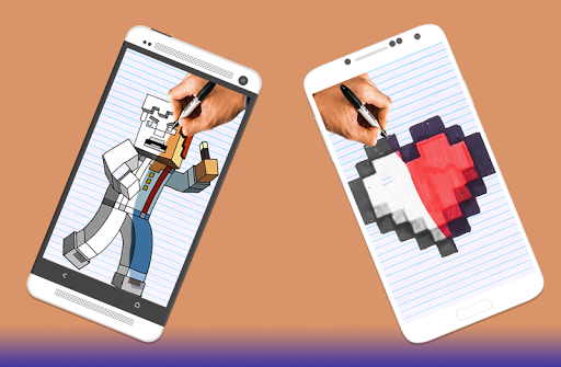 How to draw Minecraft Characters by Drawings Apps Ekran Görüntüsü 3