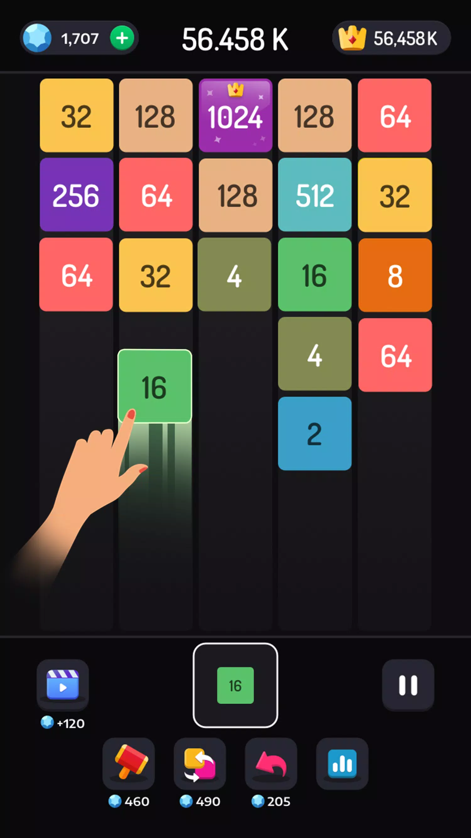 2048 Merge Games - M2 Blocks Captura de tela 1