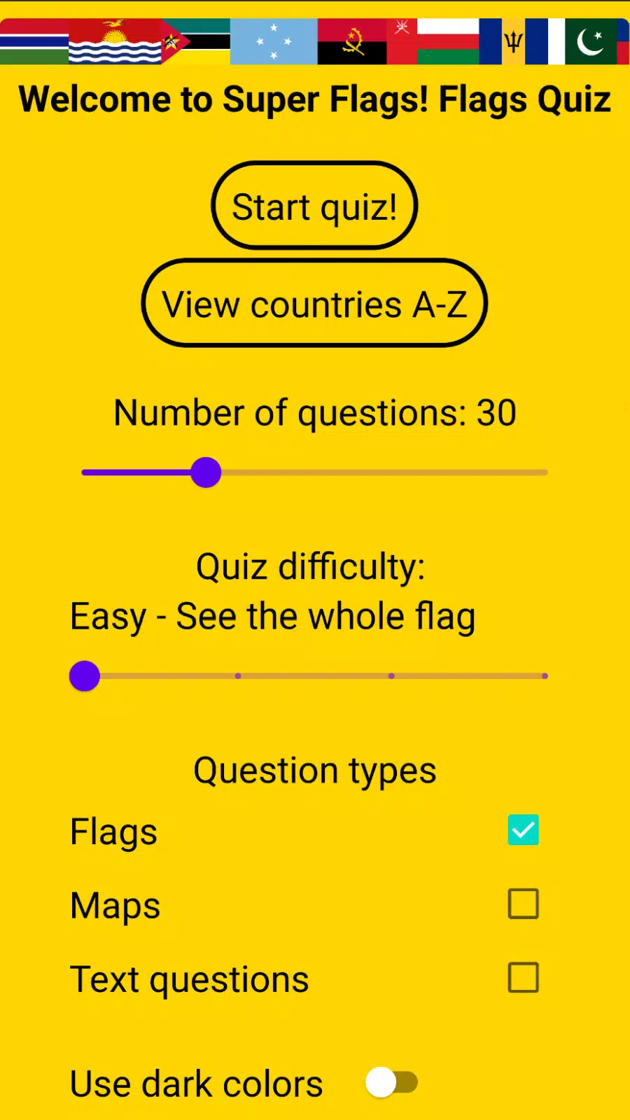 Super Flags! Flag Quiz Screenshot 1