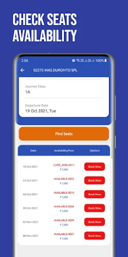 Train Ticket Booking App Zrzut ekranu 1