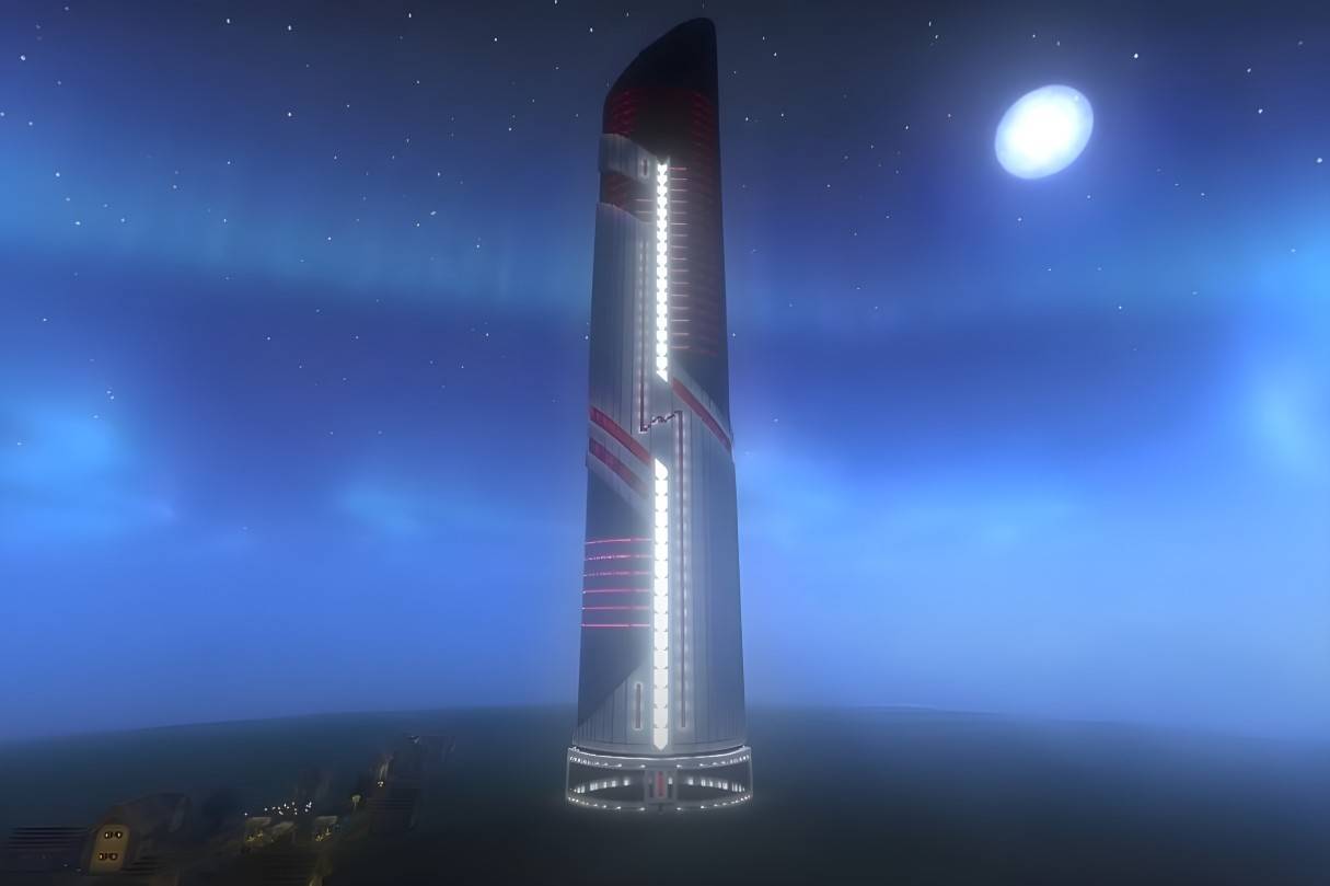Rascacielos cyberpunk