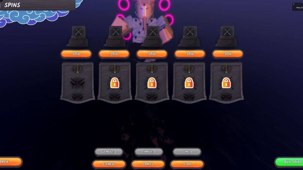 Ninja Time中显示重新抽取界面的屏幕