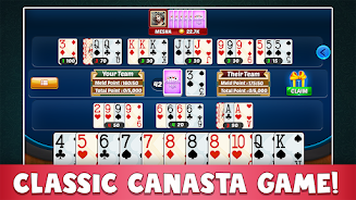 Canasta Plus Offline Card Game Tangkapan skrin 1