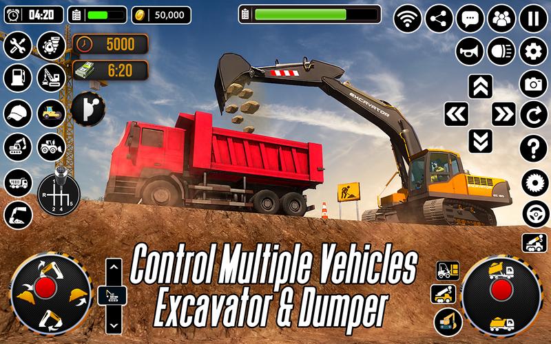 City Heavy Excavator Crane 3D ဖန်သားပြင်ဓာတ်ပုံ 3