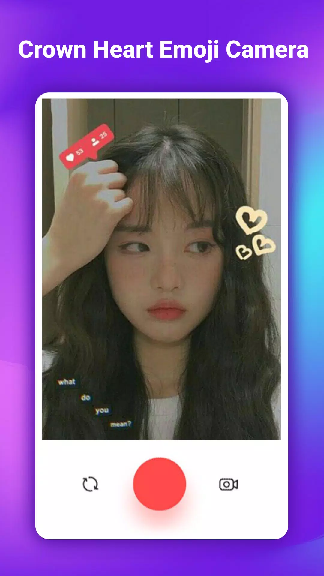 Crown Heart Emoji Camera Schermafbeelding 2