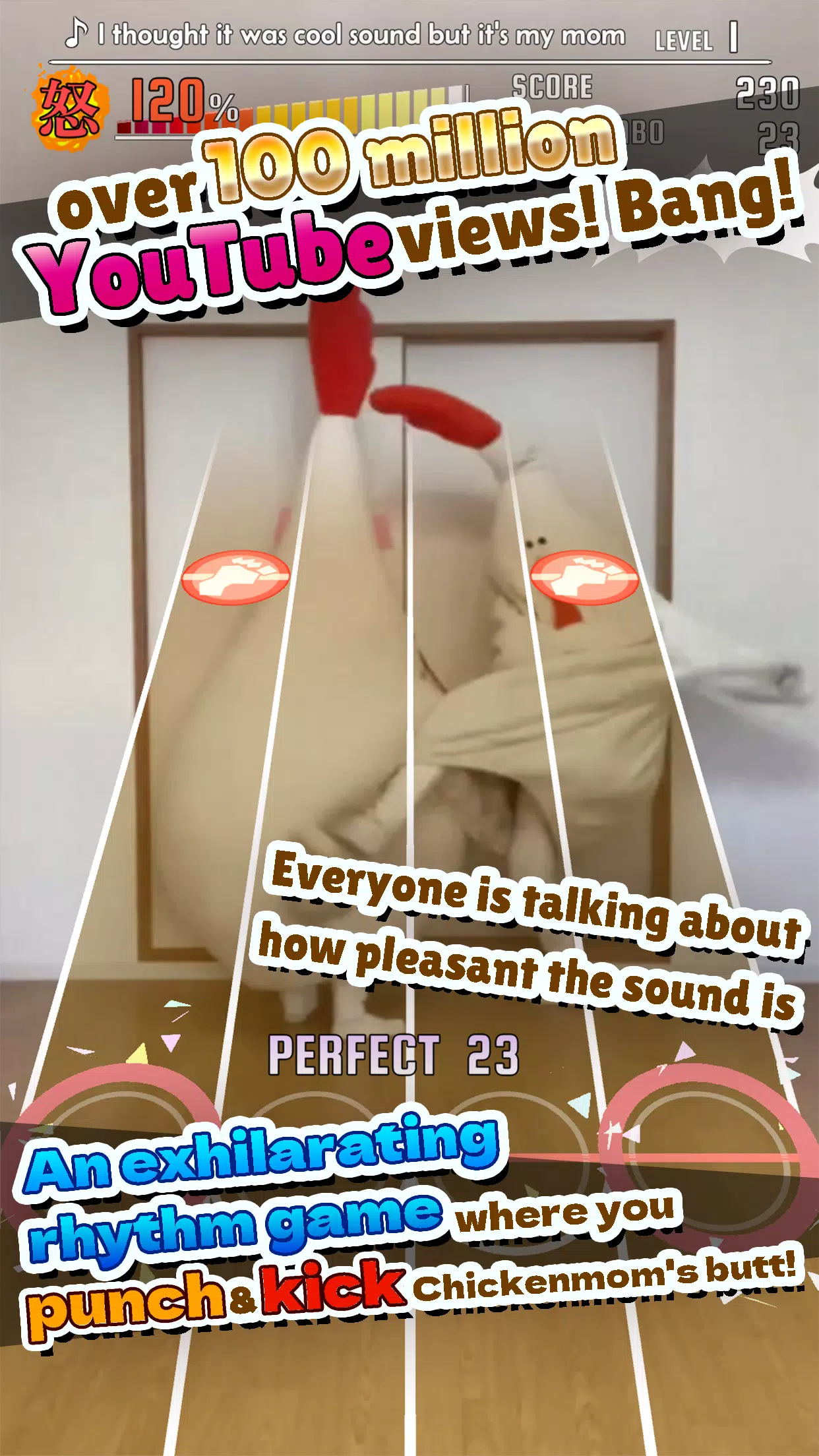 ChickenMom’s rhythm game Tangkapan skrin 1