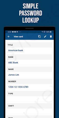 Smart Password Manager Capture d'écran 3