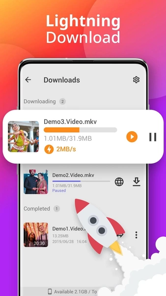 Downloader - Video Downloader Tangkapan skrin 3