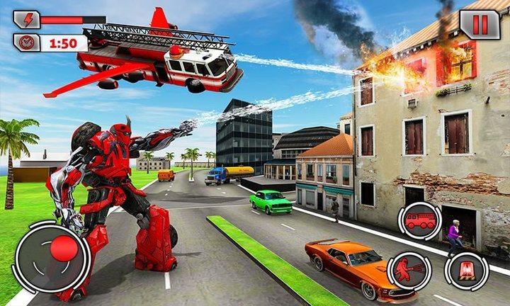 Fire Truck Games: Robot Games Schermafbeelding 1