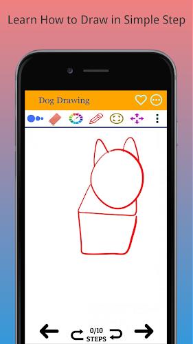 How to Draw Dog Step by Step Tangkapan skrin 1