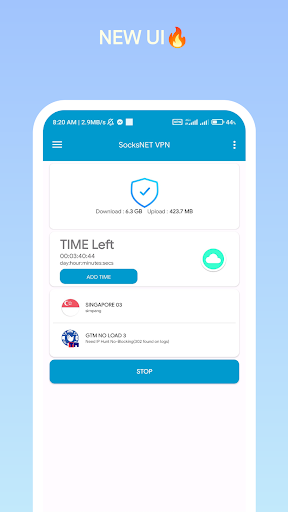 SocksNET VPN Schermafbeelding 3