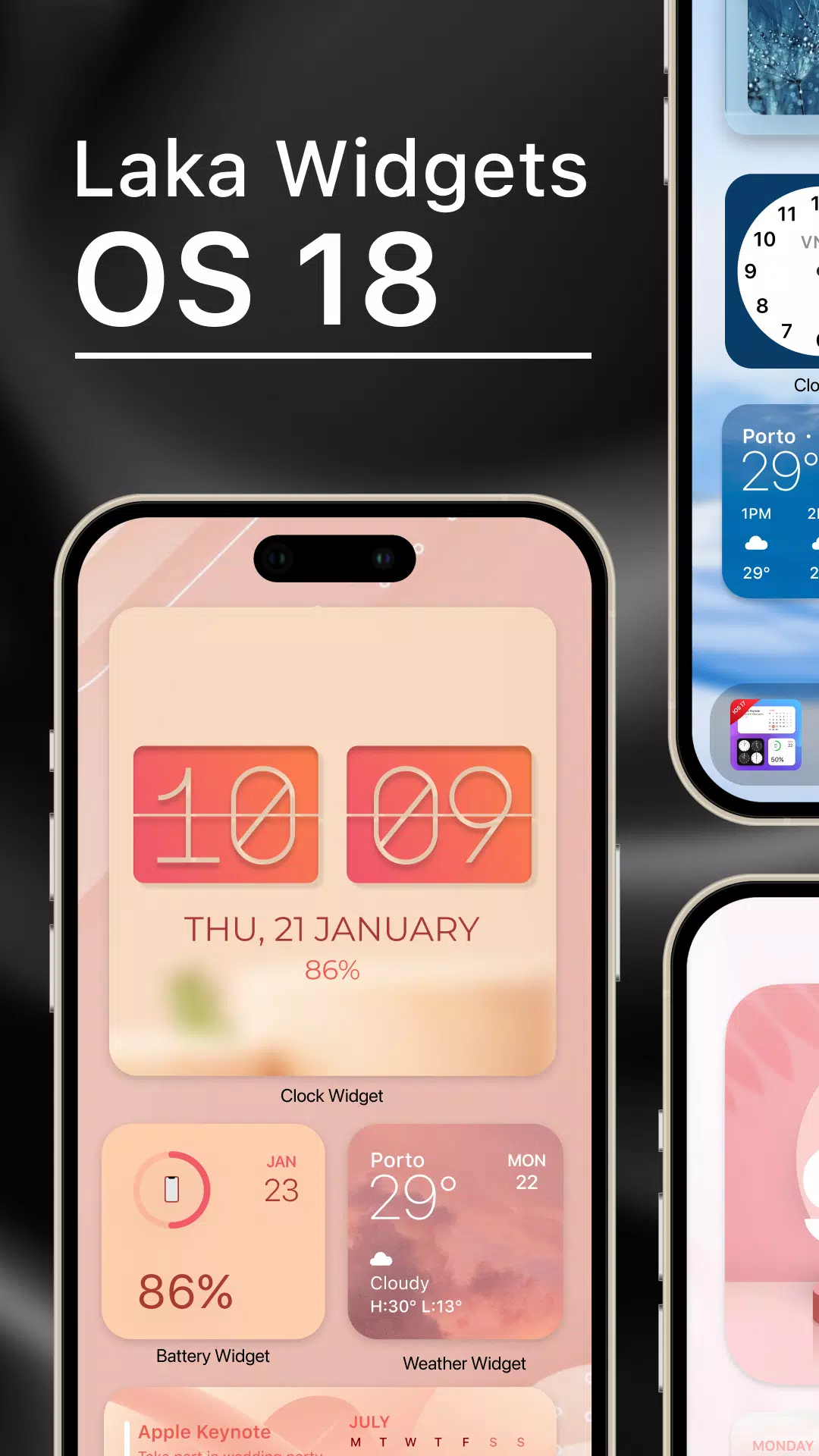 Laka Widgets: Widget OS 18 ဖန်သားပြင်ဓာတ်ပုံ 1