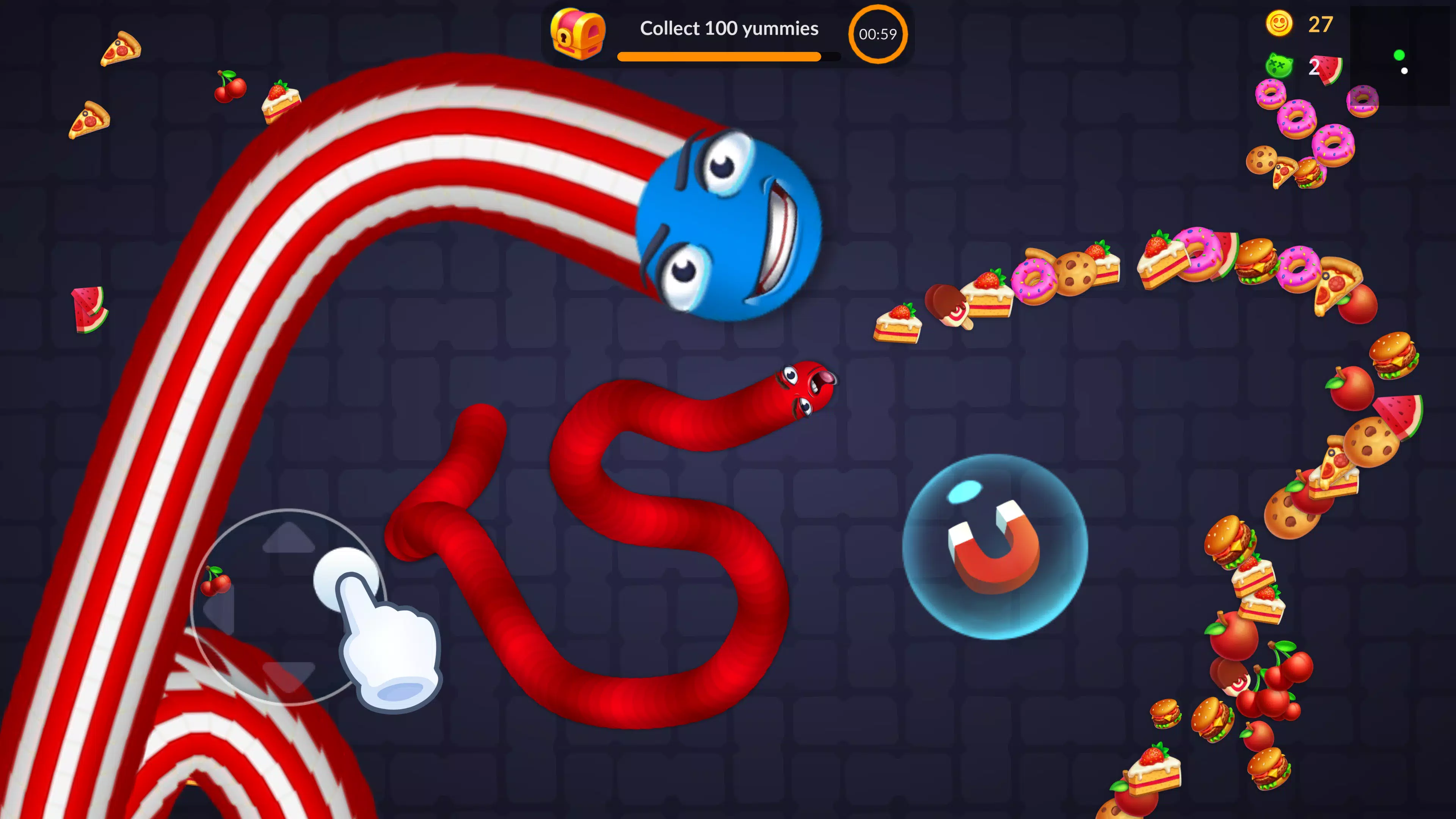 Snake vs Worms: Fun .io Zone Schermafbeelding 3