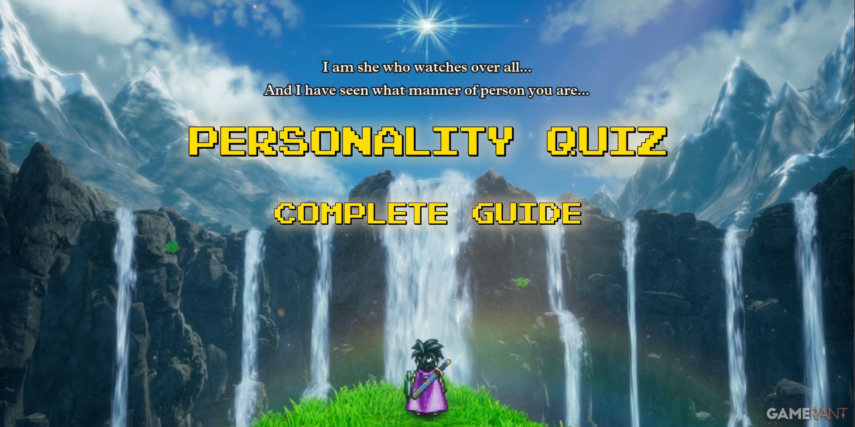 DRAGON QUEST III- Personality Quiz ကို သော့ဖွင့်ထားသည်။