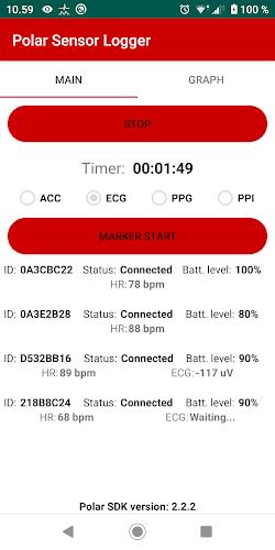 Polar Sensor Logger Zrzut ekranu 1