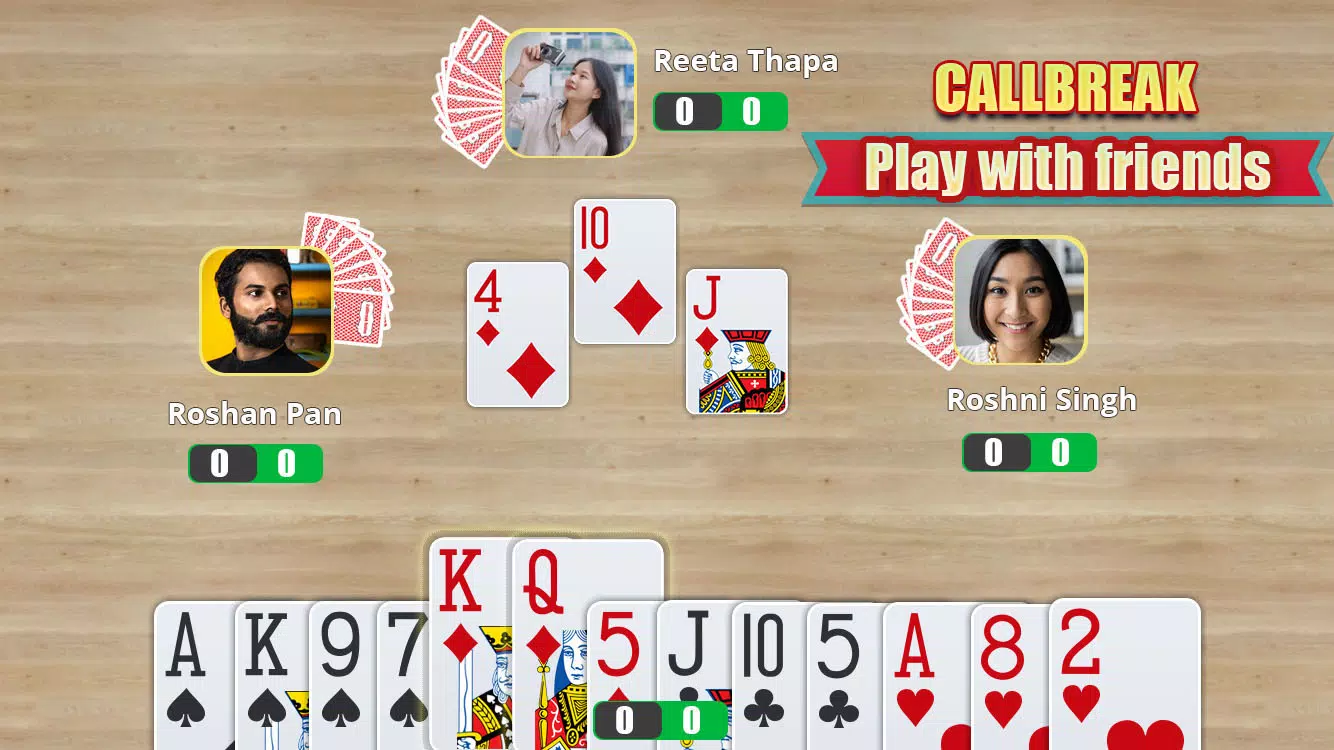 Call Break Online Card Game Tangkapan skrin 1