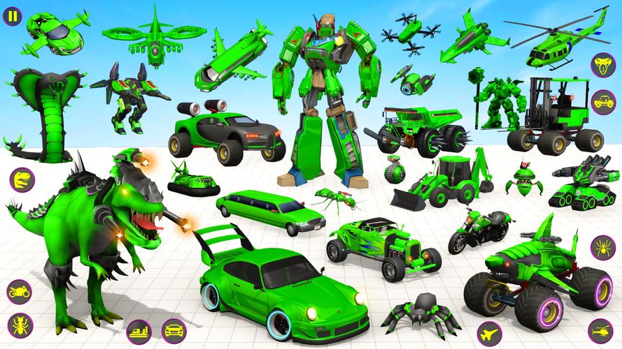 Heli Robot Car Game:Robot Game Schermafbeelding 2