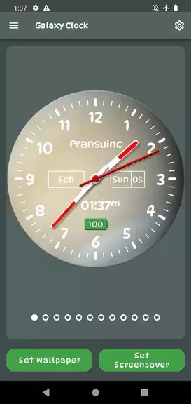Galaxy Clock Live Wallpapers Screenshot 1