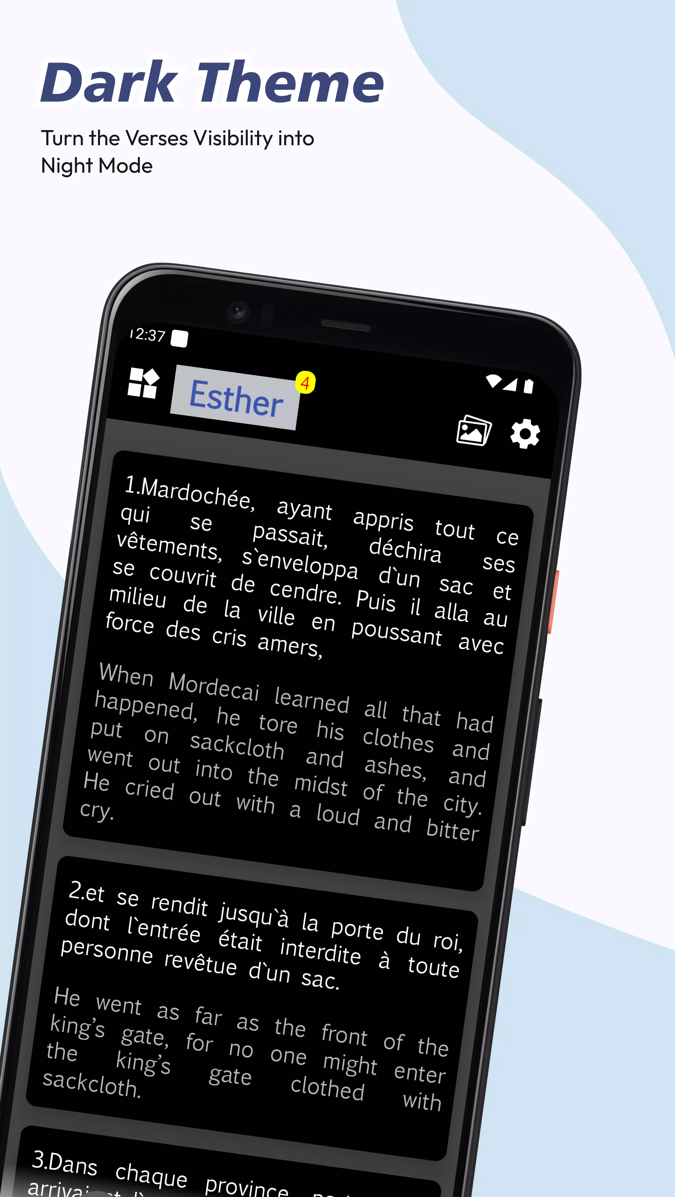 French English Bible Schermafbeelding 4