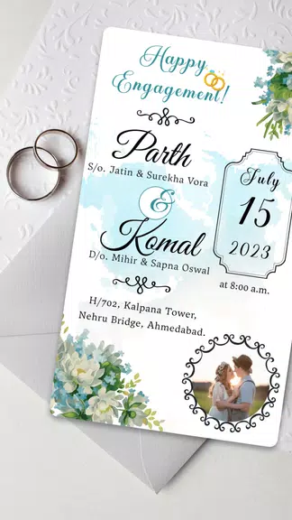 Engagement Card Maker & Design ภาพหน้าจอ 2